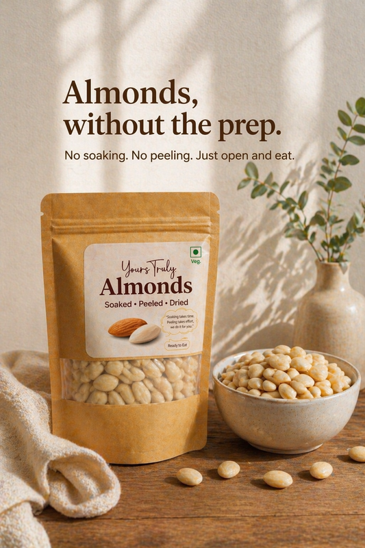 Soaked, Peeled & Dried Almonds